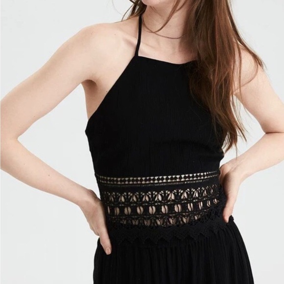 American Eagle Halter Open Back Tie Top - Picture 1 of 15